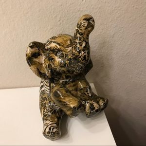Animal Print Ceramic Elephant